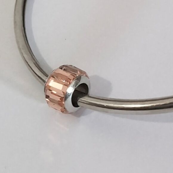 Pandora Jewelry - Silver Peach Crystals Charm for Pandora Style Bracelet